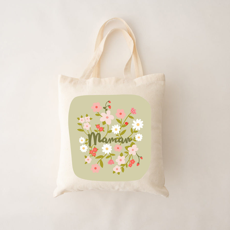 SAC BLOOM 100% COTON BIO - SAC REUTILISABLE NATUREL POUR MAMAN