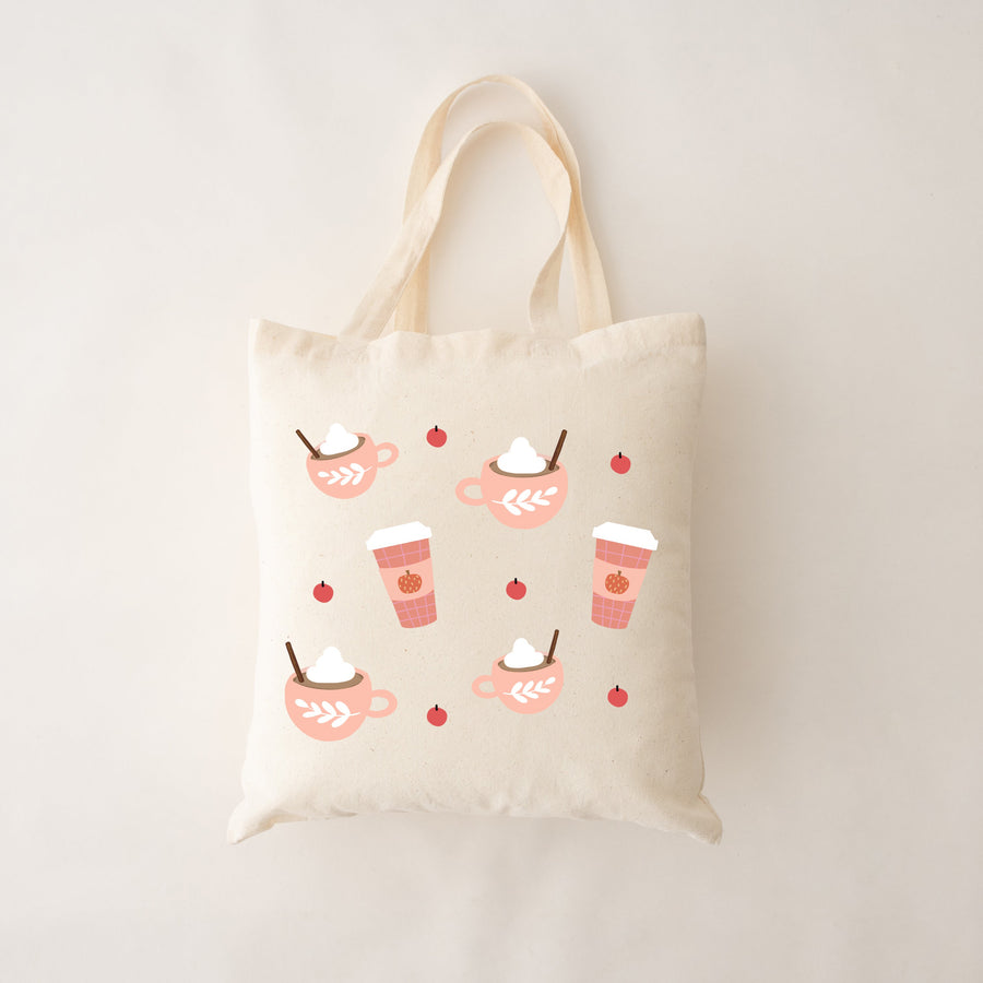 SAC COTON BIO RÉUTILISABLE – PUMPKIN SPICE LATTE