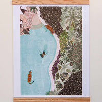 AFFICHE D'ART - SWIMMING WITH TIGERS
