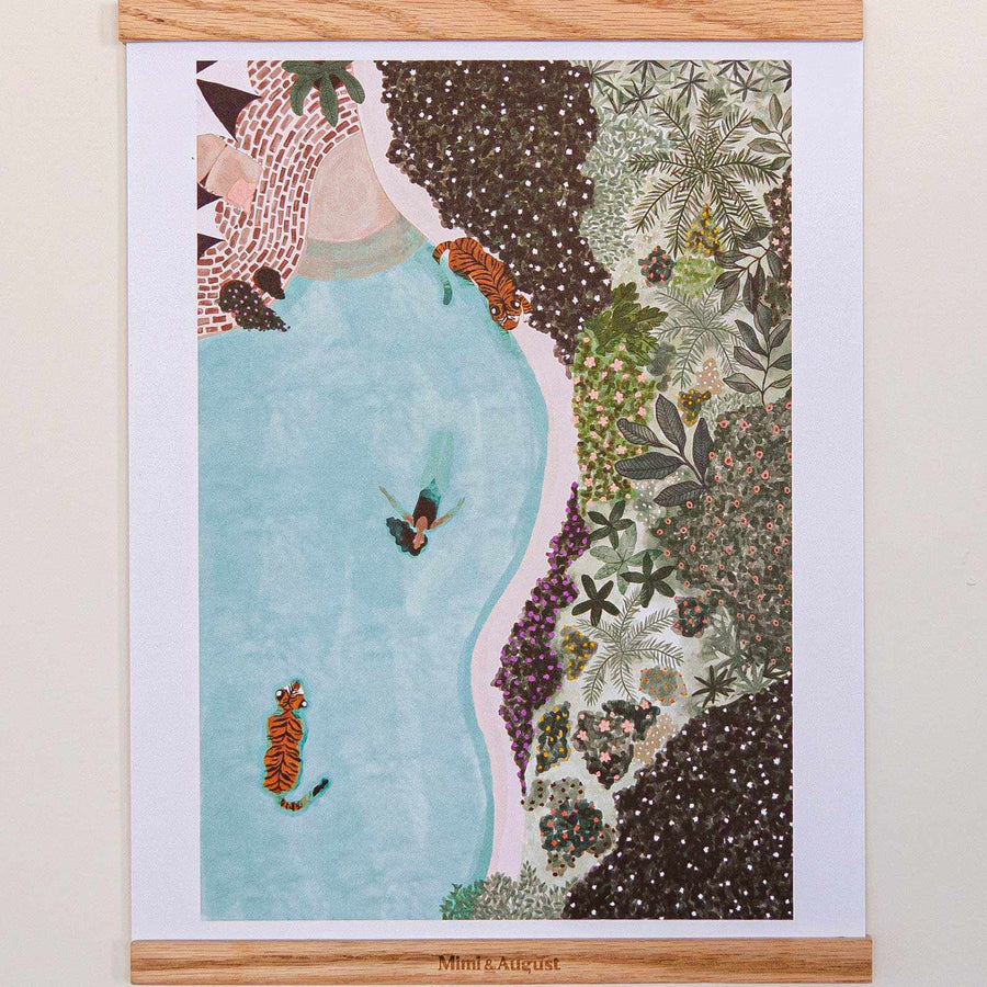 AFFICHE D'ART - SWIMMING WITH TIGERS