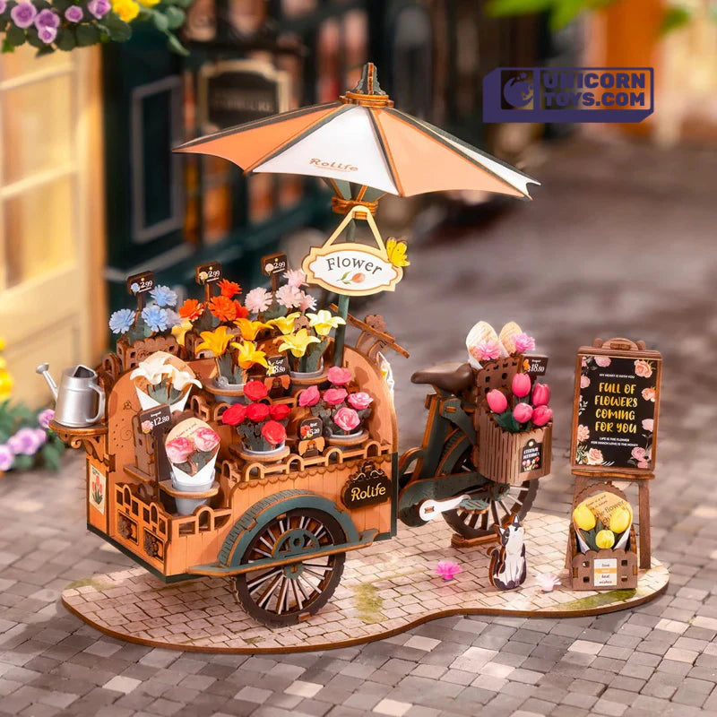 CASSE-TÊTE EN BOIS - CHARIOT FLEURI