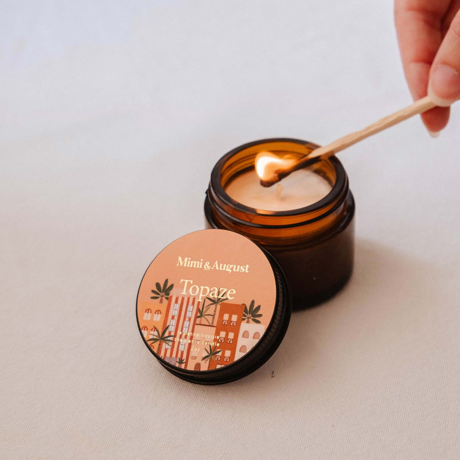 BOUGIE PARFUMÉE TOPAZE AU SANDALWOOD ET VANILLE DÉCO MAISON