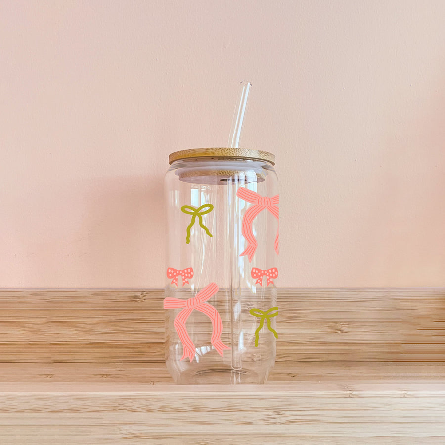 VERRE BOHO RÉUTILISABLE – COUVERCLE ET PAILLE