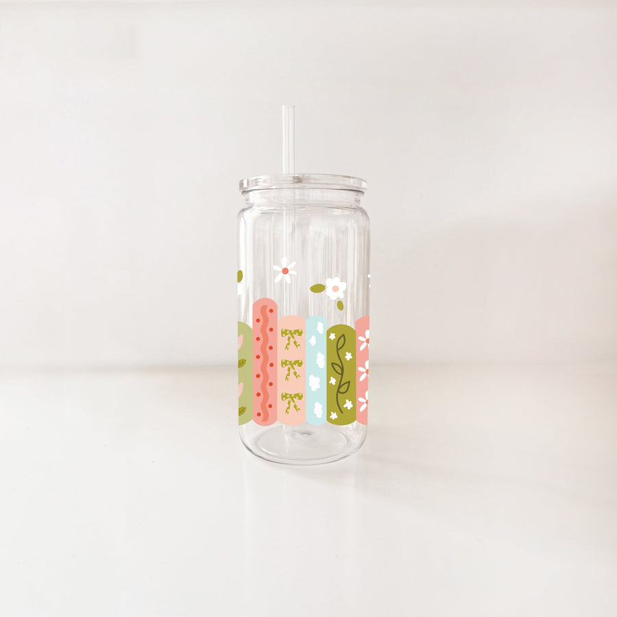 VERRE 16OZ PRINTEMPS – PLASTIQUE SANS BPA INCASSABLE POUR ENFANTS ET PISCINE