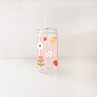 VERRE 16OZ PRINTEMPS – PLASTIQUE SANS BPA INCASSABLE POUR ENFANTS ET PISCINE