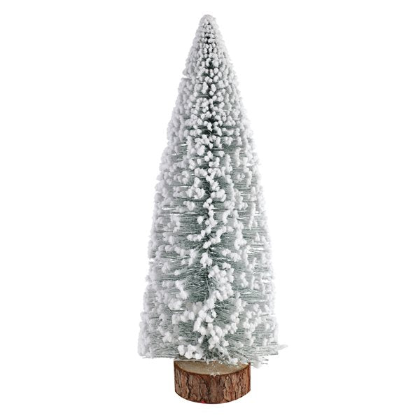 SNOWY TREE ON WOODEN BASE
