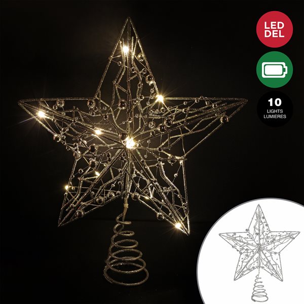 ÉTOILE EN FIL BRILLANT LUMINEUSE