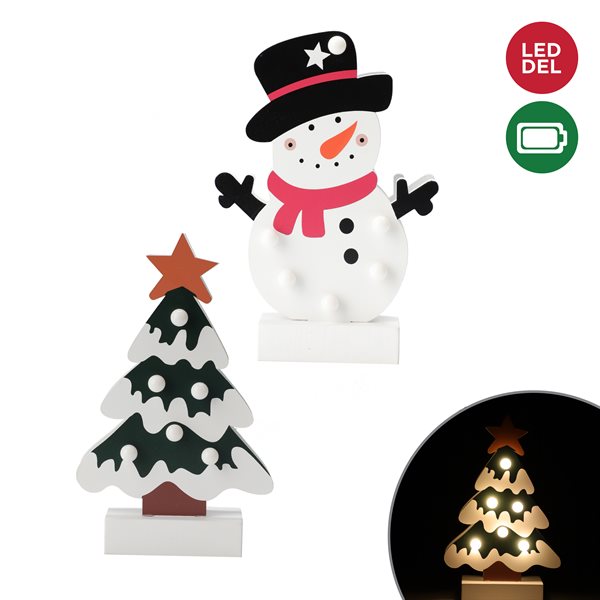 LUMINAIRE DE TABLE EN BOIS À PILES