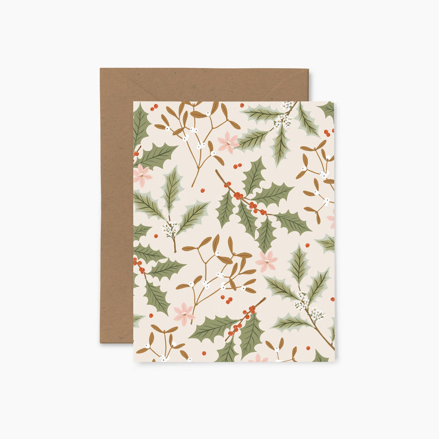 Holly and Mistletoe | Greeting Card