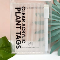 ÉTIQUETTES DE PLANTES EN ACRYLIQUE TRANSPARENTE (LOT DE 25)