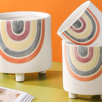 CACHE-POT - ROND ARC-EN-CIEL