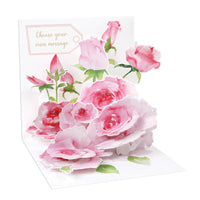 CARTE POP-UP - FLEURS ROSES