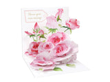 CARTE POP-UP - FLEURS ROSES