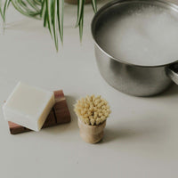 BAMBOO POT BRUSH PAR LA BAMBOO POUR CUISINE ÉCOLOGIQUE MANCHE DURABLE ET POILS SISAL NATURELS SANS PLASTIQUE