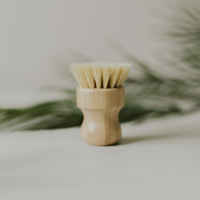 BAMBOO POT BRUSH PAR LA BAMBOO POUR CUISINE ÉCOLOGIQUE MANCHE DURABLE ET POILS SISAL NATURELS SANS PLASTIQUE