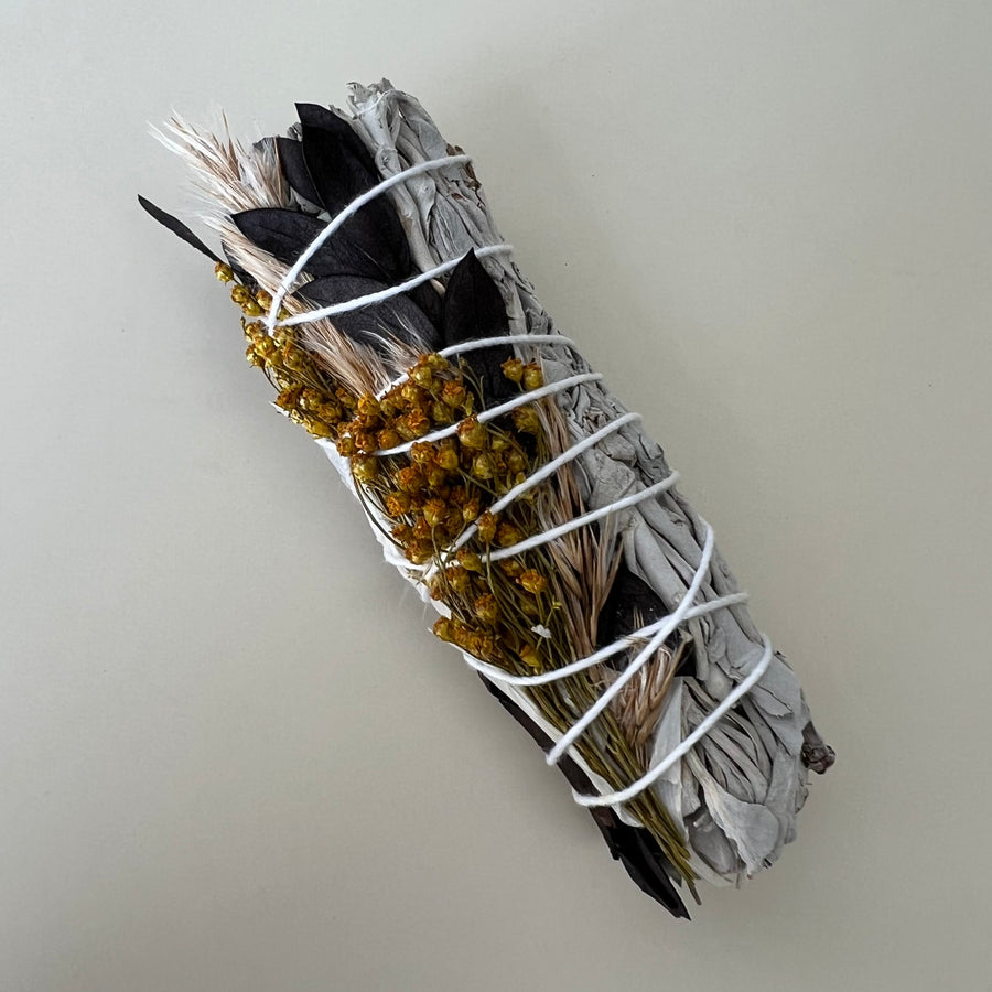 WHITE SAGE SMUDGE STICK - GYPSUM + PARVI