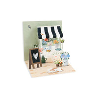 MINI CARTE POP-UP - CHARIOT DE FLEURS