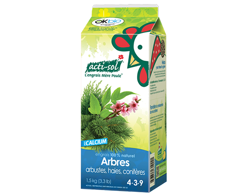 ENGRAIS NATUREL ARBRES, ARBUSTES, HAIES ET CONIFÈRES 4-3-9