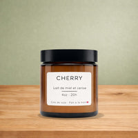 BOUGIE EN CIRE DE SOJA - CERISE MIEL PARFUM NATUREL