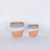 POT DE FLEUR EN TERRACOTTA - TRI-COLORE