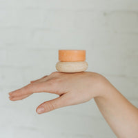 BARRE DE CONDITIONNEUR SOLIDE ORANGE DOUCE PAMPLEMOUSSE REVITALISANT POUR CHEVEUX ÉCOLOGIQUES VIBRANT SANS PLASTIQUE