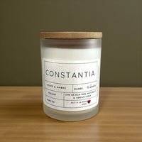 BOUGIE EN SOJA CONSTANTIA CÈDRE AMBRE PARFUM LONGUE DURÉE