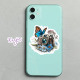 AUTOCOLLANT - APPAREIL PHOTO AVEC PAPILLON