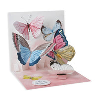 CARTE POP-UP - PAPILLONS EN AQUARELLE