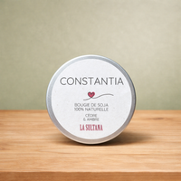 BOUGIE EN SOJA CONSTANTIA CÈDRE AMBRE PARFUM LONGUE DURÉE