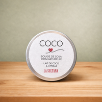 BOUGIE COCO VANILLE EN CIRE DE SOJA NATURELLE