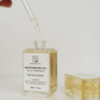 HUILE HYDRATANTE LUXUEUSE POUR PEAUX SENSIBLES NATURELLEMENT NOURRIE ET RAYONNANTE SANS PLASTIQUE