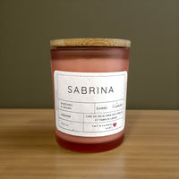 BOUGIE SABRINA-NATURELLE-CIRE-SOJA-PURE-AROMATIQUE AROMES-AGRUMES-SAUGE-FRAIS ENVOÛANTE FRAÎCHE