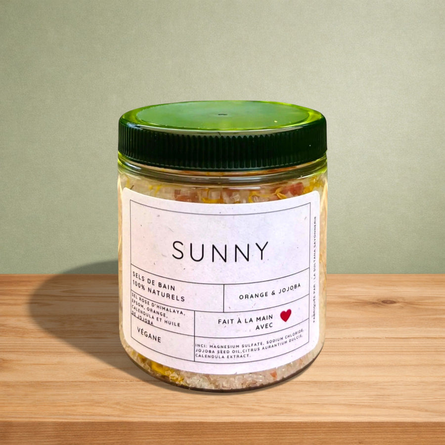 SELS DE BAIN SUNNY ORANGE ET CALENDULA DETENTE BIEN-ETRE
