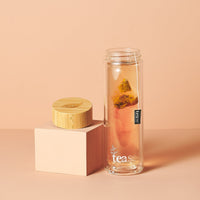 GOBELET DURABLE EN VERRE ET BAMBOU