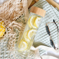 GOBELET DURABLE EN VERRE ET BAMBOU
