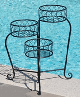 SUPPORT À PLANTE LOTUS NOIR PLIABLE