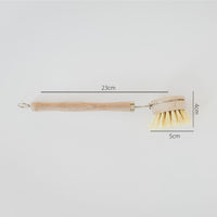 BROSSE À VAISSELLE EN BOIS PUISSANTE ET DURABLE AVEC POILS SISAL ÉCOLOGIQUES POUR FAMILLES ZÉRO PLASTIQUE