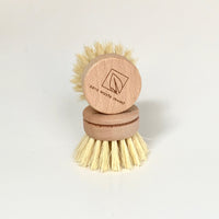 BROSSE À VAISSELLE EN BOIS PUISSANTE ET DURABLE AVEC POILS SISAL ÉCOLOGIQUES POUR FAMILLES ZÉRO PLASTIQUE